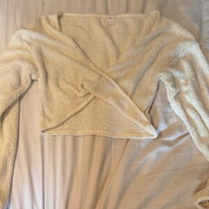 Gilly Hicks Cream Wrap Top